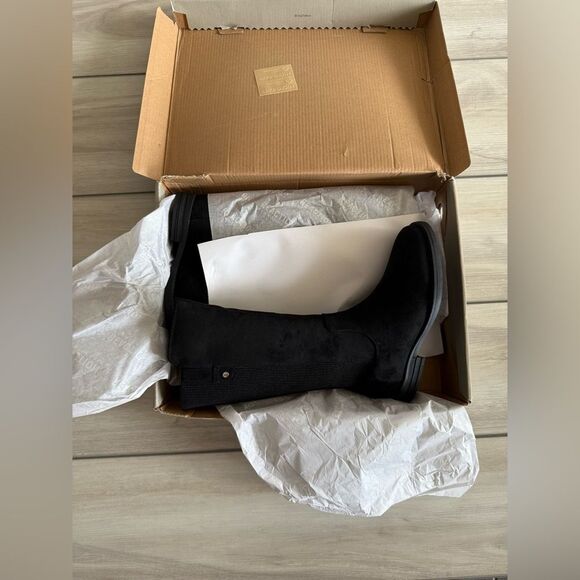 Kenneth Cole Big Girls' Kelly Stretch Boots Black size 1 New in Box - Picture 5 of 5